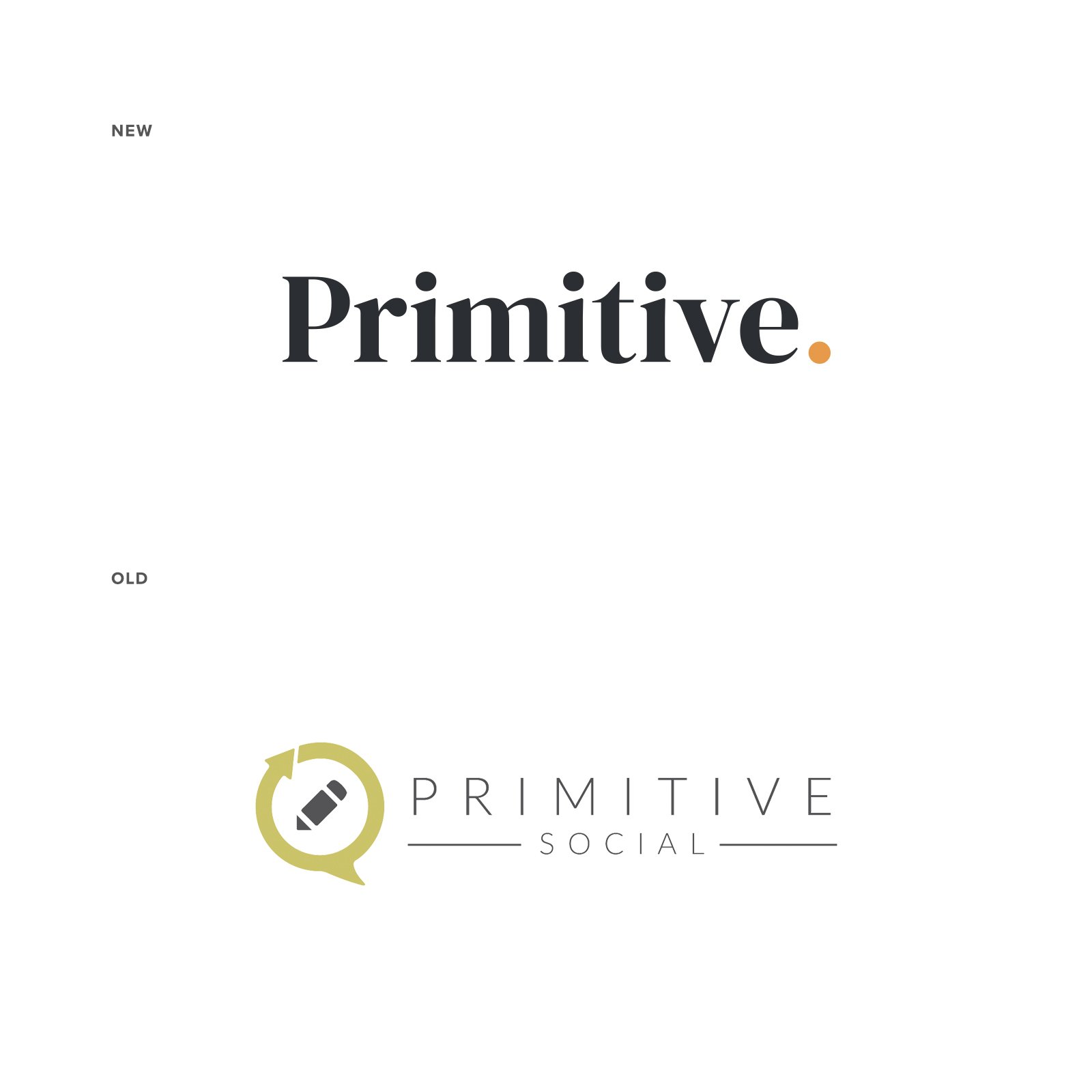 Primitive Logo Before and After