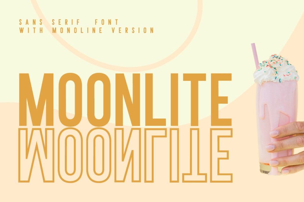 Moonlite solid outline sans font
