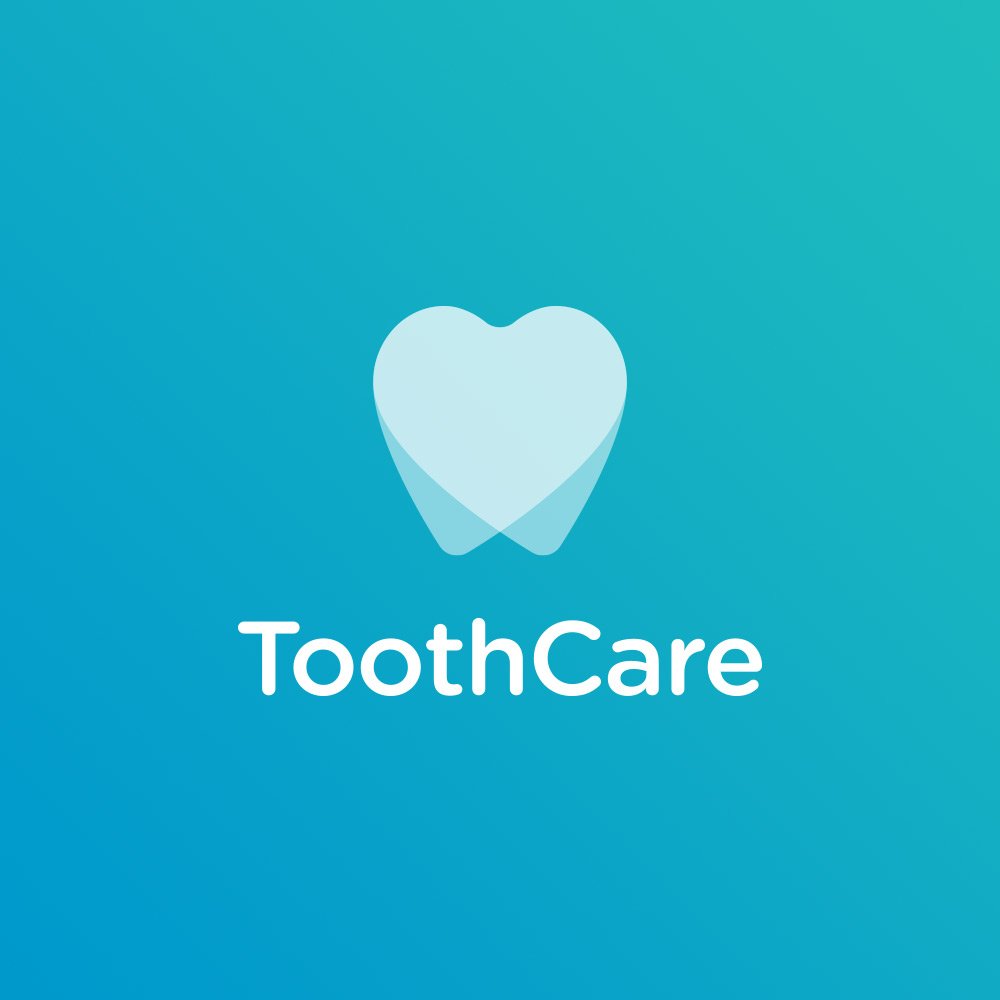 Tooth Care Dentist Logo, Heart Tooth