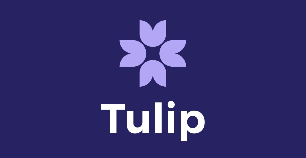 Tulip Logo on Blue