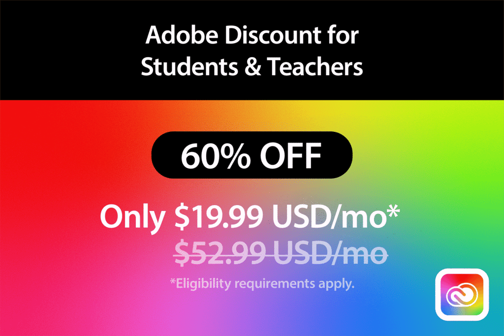 Adobe Discount for Students and Teachers